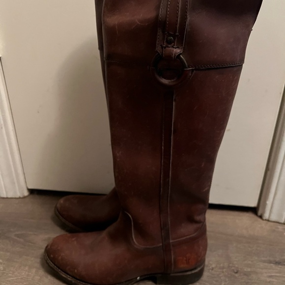 Frye Dark Brown Distressed Leather Boots NWT - Picture 5 of 5